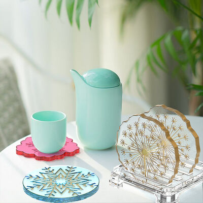 DIY crystal dropper mold irregular pattern coaster base silicone mold wholesale