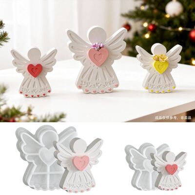Hot selling ornament silicone mold DIY size can be used to insert flowers, love angels, candles, gypsum mold