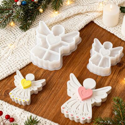 Hot selling ornament silicone mold DIY size can be used to insert flowers, love angels, candles, gypsum mold