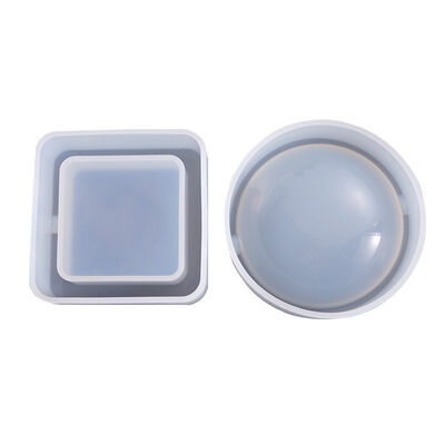 DIY Crystal Dropping Gel Ashtray Silicone Mold Round Square Ashtray Silicone Grinding Tool