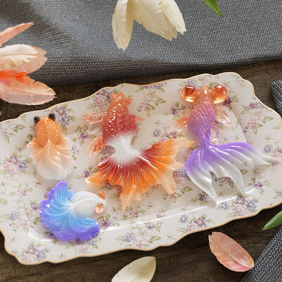 Crystal Drip Glue DIY Goldfish Koi Earrings Pendant Keychain Fish Tank Landscape Carp Silicone Mold