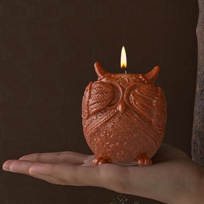 DIY aromatherapy plaster covers the eyes, mouth, and ears, not looking, not listening, not speaking, owl candles, silicone molds