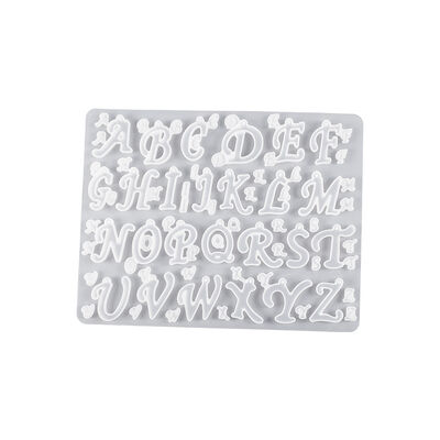 DIY crystal drop glue jewelry English letter pendant earrings keychain pendant silicone mold wholesale