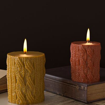 Cylindrical sweater pattern table silicone mold DIY aromatherapy gypsum yarn weaving pattern candle mold