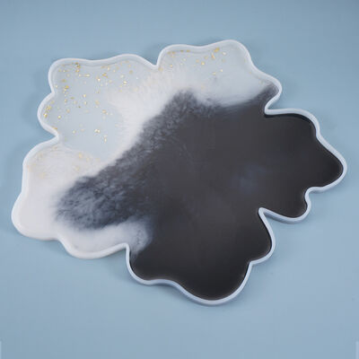DIY crystal dropper mold flower table large cup cushion ornament cherry blossom base mirror silicone mold