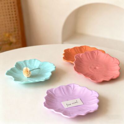 Lotus Leaf Plate Tray Silicone Mold DIY Aromatherapy Gypsum Lotus Storage Plate Dropping Mold