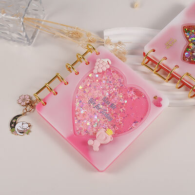 Crystal Drip Glue Flowing Sand Notebook Mold Flowing Sand Star Love Chessboard Pattern Notebook No Seal Silicone Grinding