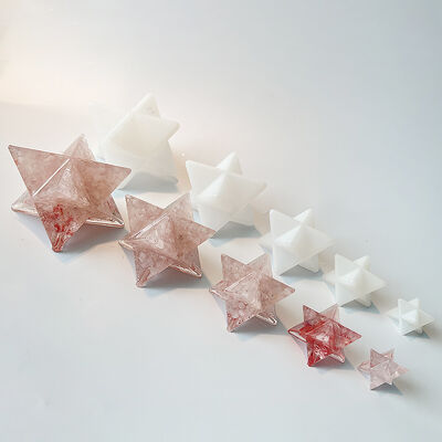 DIY Drip Glue Melkaba Star Crystal Stone Mold Hexagram Star Pendant Jewelry Ornament Silicone Mold