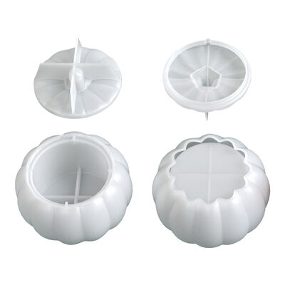 Large Aromatherapy Gypsum Resin Pumpkin Storage Box Silicone Mold DIY Halloween Candle Cup Mold