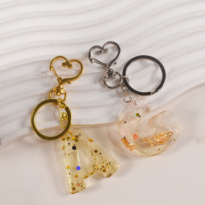 DIY Drip Glue Resin Mirror 26 English Alphabet Number Irregular Perforated Key Pendant Silicone Mold