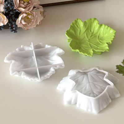 Leaf Maple Leaf Plate Tray Silicone Mold DIY Aromatherapy Gypsum Leaf Storage Tray Dropping Mold