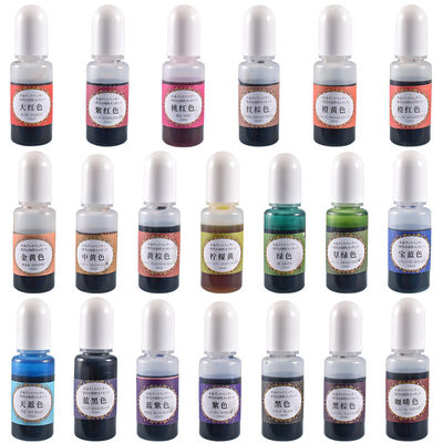 DIY crystal dropper pigment ink transparent colorant UV resin adhesive paste material