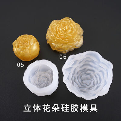 Crystal dropper mold DIY jewelry mirror three-dimensional flower new high brightness flower silicone mold