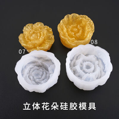 Crystal dropper mold DIY jewelry mirror three-dimensional flower new high brightness flower silicone mold