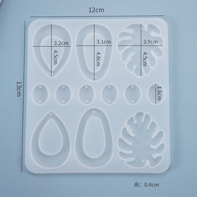 Drip glue mold ear hook earring earring pendant crystal drip glue jewelry pendant decoration silicone mold