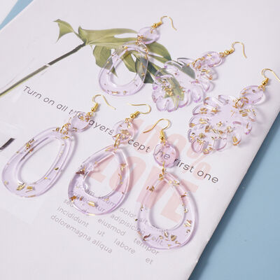 Drip glue mold ear hook earring earring pendant crystal drip glue jewelry pendant decoration silicone mold