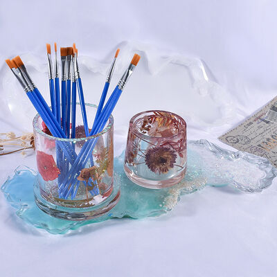Molde de bandeja de gotero de cristal de bricolaje con patrones de cristal irregulares, mesa oscilante larga y molde de silicona para partes decorativas