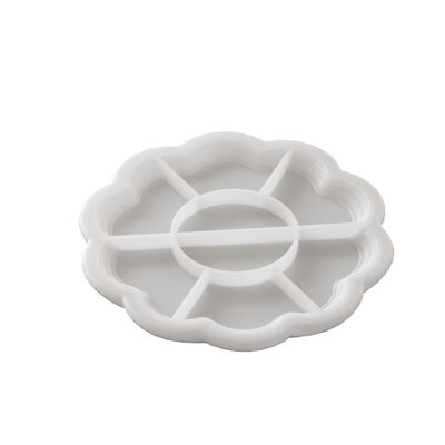 DIY crystal dropper mirror striped lace storage dish aromatherapy gypsum plate decoration silicone mold
