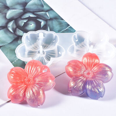 DIY crystal dropper resin grinding tool, multiple 3D crown flower petal patch pendant silicone molds