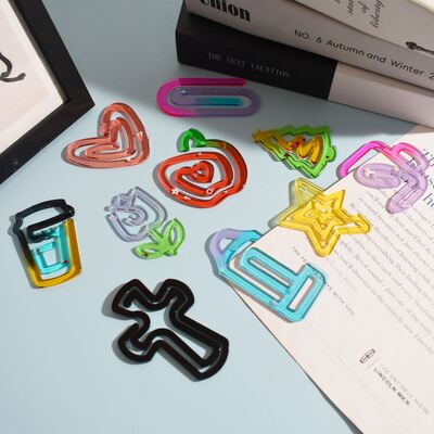 DIY dropper resin paper clip silicone mold, heart-shaped flower pentagram cross buckle mold