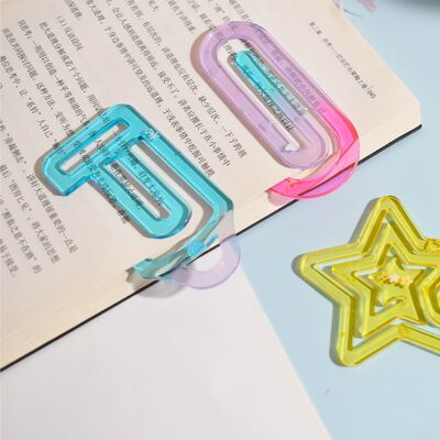 DIY dropper resin paper clip silicone mold, heart-shaped flower pentagram cross buckle mold
