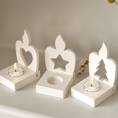 Aromatherapy gypsum Christmas tree pentagram heart-shaped candle shaped insert board DIY candle holder ornament silicone mold