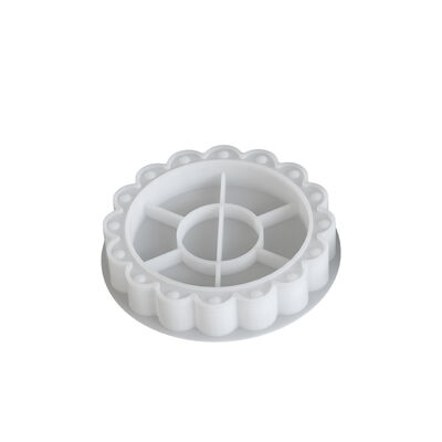 Aromatherapy gypsum cement drip glue circular bead lace tray silicone mold DIY storage tray mold