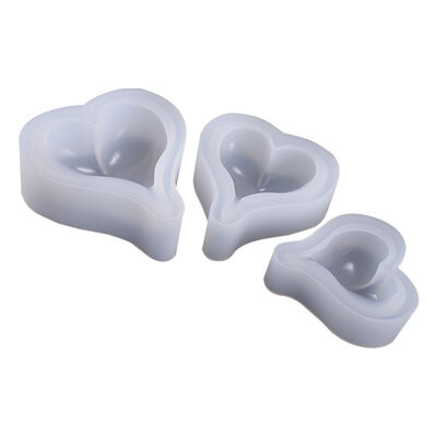 Crystal dropper mold DIY jewelry long tail heart high brightness three types of heart silicone molds, large, medium and small