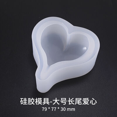 Crystal dropper mold DIY jewelry long tail heart high brightness three types of heart silicone molds, large, medium and small