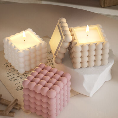 DIY Crystal Dropping Gel Bubble Cube Storage Jar Square Gypsum Storage Box Candle Cup Silicone Mold