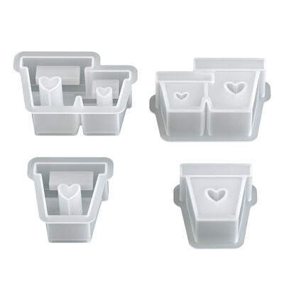 DIY Aromatherapy Gypsum Hollow Heart Flower Pot Silicone Mold Dry Flower Arrangement Flower Basket Pendant Dropping Mold