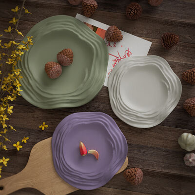 Crystal Drip Glue Gypsum Cement Irregular Tray Silicone Mold Wave Water Ripple Plate Dish Mold