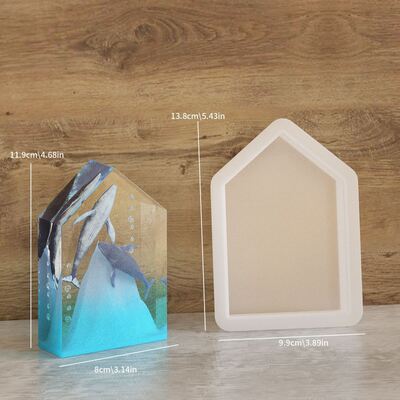 DIY Crystal Dropping Glue Large, Medium, Small, Three Dimensional Blank House Candle Gypsum Decoration Bookshelf Silicone Mold