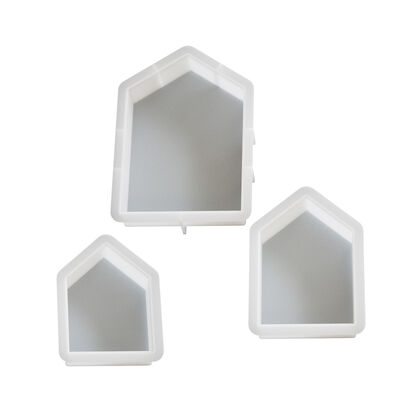 DIY Crystal Dropping Glue Large, Medium, Small, Three Dimensional Blank House Candle Gypsum Decoration Bookshelf Silicone Mold