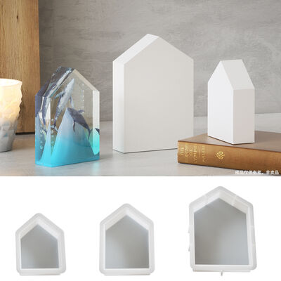 DIY Crystal Dropping Glue Large, Medium, Small, Three Dimensional Blank House Candle Gypsum Decoration Bookshelf Silicone Mold