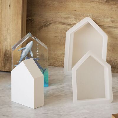 DIY Crystal Dropping Glue Large, Medium, Small, Three Dimensional Blank House Candle Gypsum Decoration Bookshelf Silicone Mold