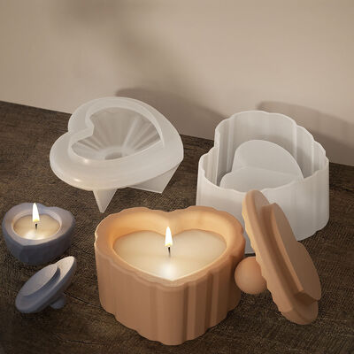 DIY crystal dropper resin gypsum heart-shaped diamond shaped candle cup incense burner table decoration silicone mold