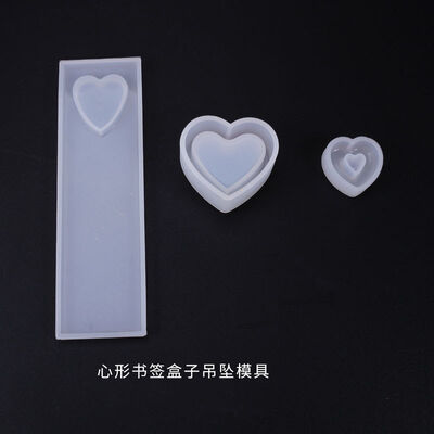 DIY crystal dropper mold heart-shaped box hollow pendant bookmark mold hanging decoration silicone mold