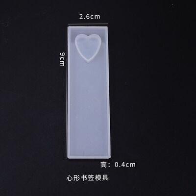 DIY crystal dropper mold heart-shaped box hollow pendant bookmark mold hanging decoration silicone mold