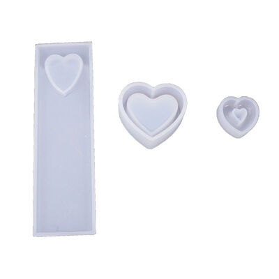 DIY crystal dropper mold heart-shaped box hollow pendant bookmark mold hanging decoration silicone mold