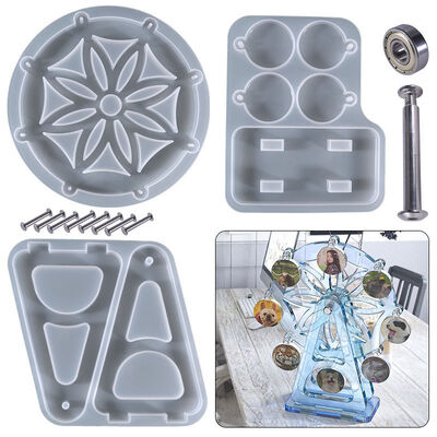 DIY Crystal Drip Glue Mold Creative Fun Play Ferris Wheel Platform Decoration Silicone Mold Spot Wholesale