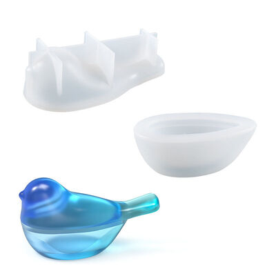 DIY crystal dropper resin grinding tool, three-dimensional bird storage box, silicone mold source factory wholesale