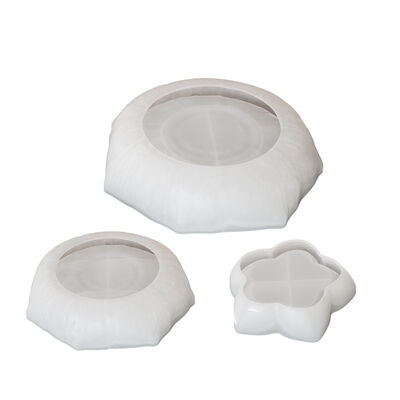 DIY crystal drip glue five petal flower seven petal flower storage tray aromatherapy gypsum flower dish silicone mold