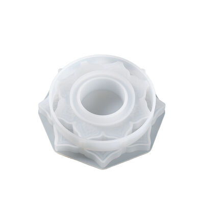 Dripper de cristal herramienta de molienda de resina de bricolaje con patrón irregular portavelas de flores almacenamiento molde de silicona