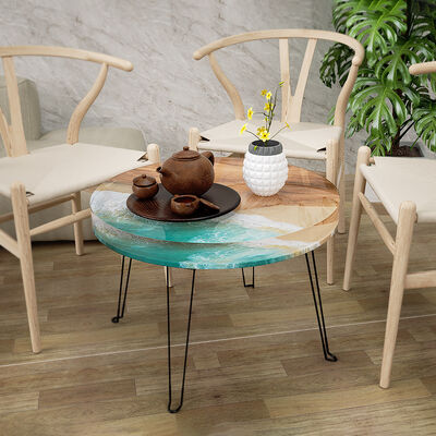 DIY crystal dropper resin grinding tool, self-made super large circular table decoration, river table silicone mold