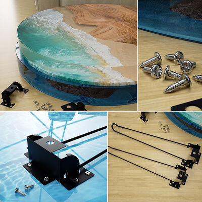 DIY crystal dropper resin grinding tool, self-made super large circular table decoration, river table silicone mold