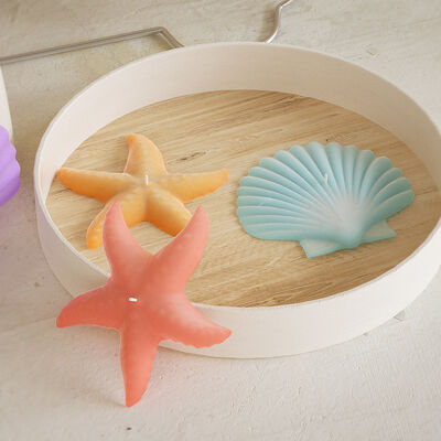 Drip glue mirror starfish shell hanging keychain DIY expanded fragrance gypsum candle ornament silicone mold