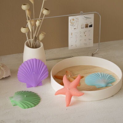 Drip glue mirror starfish shell hanging keychain DIY expanded fragrance gypsum candle ornament silicone mold