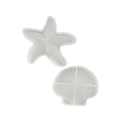 Drip glue mirror starfish shell hanging keychain DIY expanded fragrance gypsum candle ornament silicone mold