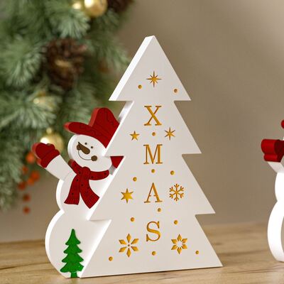 DIY Christmas Snowman Christmas Tree Aromatherapy Gypsum Platform Candle Decoration Silicone Mold